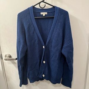 Tradlands Shelter Cardigan in Navy Size Medium